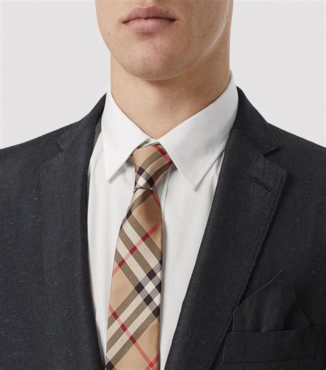 burberry tonal check wide tie|Check Silk Tie in Midnight .